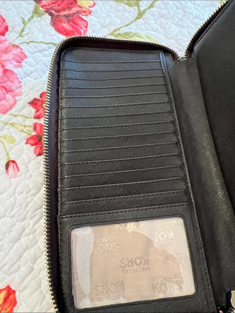 Michael Kors Brown MK Monogram Laptop Sleeve and MK Wallet